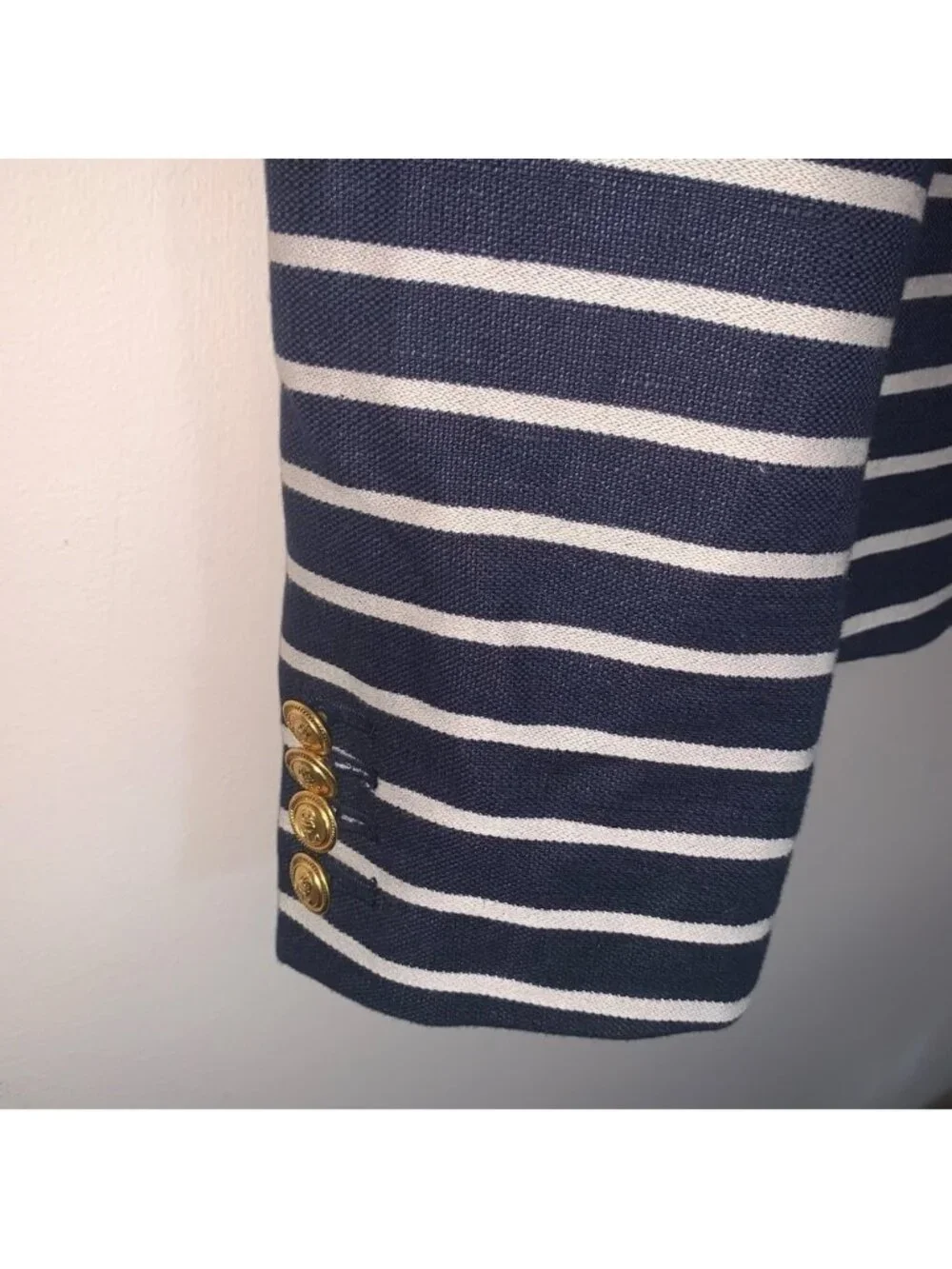 J.Crew Striped Schoolboy Blazer Blue White 4